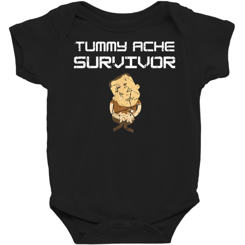 Tummy Ache Survivor Grunge Design Stomachache Support Fans T Shirt Baby Bodysuit | Artistshot