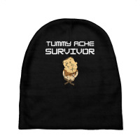 Tummy Ache Survivor Grunge Design Stomachache Support Fans T Shirt Baby Beanies | Artistshot