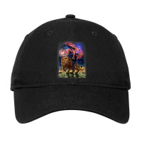 Usa President Donald Trump Rides On A Ferocious Lion Adjustable Cap | Artistshot