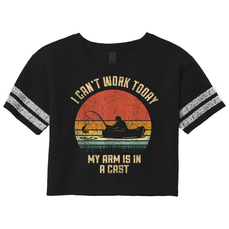 I Can't Work Today My Arm Is In A Cast Hunting And Fishing T Shirt Scorecard Crop Tee by Go Shoping | Artistshot