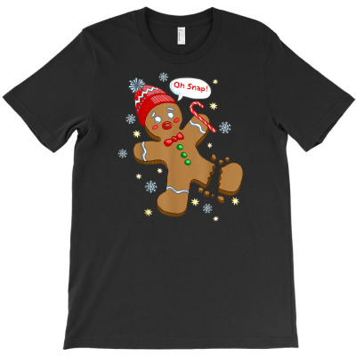 Gingerbread Man Cookie X Mas Oh Snap Funny Cute Christmas T Shirt T-shirt Designed By Tonytruong210