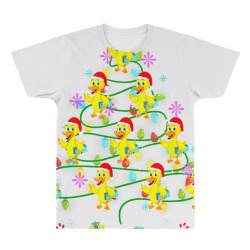 funny duck christmas tree color led light t shirt All Over Men's T-shirt | Artistshot