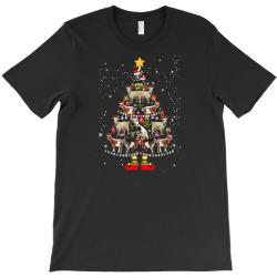 goat christmas pajama shirt xmas goats tree lights hat snow t shirt T-Shirt | Artistshot