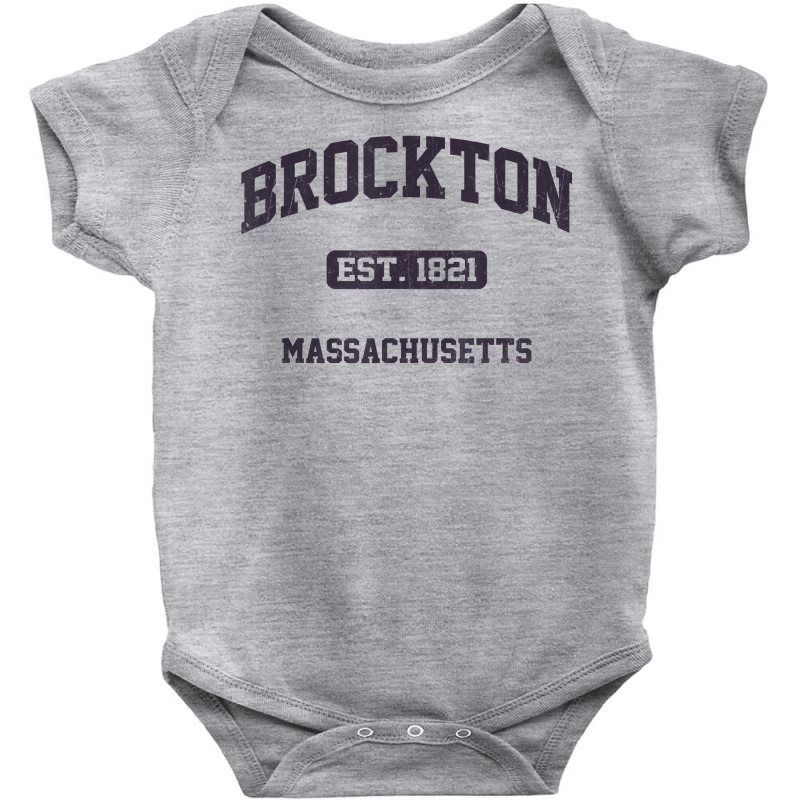 Brockton Massachusetts Ma Vintage State Athletic Style T Shirt Baby Bodysuit by komulavcasante6 | Artistshot