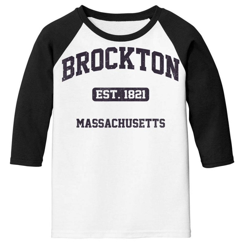 Brockton Massachusetts Ma Vintage State Athletic Style T Shirt Youth 3/4 Sleeve by komulavcasante6 | Artistshot