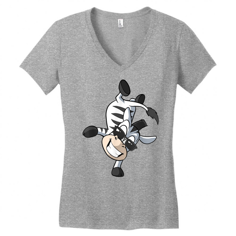 Cute Cartoon Zebra Handstand Gymnast T Shirt Women's V-Neck T-Shirt by peersodshamiw8 | Artistshot