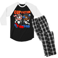 Vintage Movies  Gaming Games Characters.png Men's 3/4 Sleeve Pajama Set | Artistshot