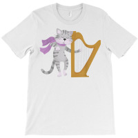 Harp Cat Lover Harpist Musician Musical Instrument T Shirt T-shirt | Artistshot