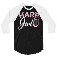 Harp Girl Harpist Musician Musical Instrument T Shirt 3/4 Sleeve Shirt | Artistshot