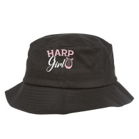 Harp Girl Harpist Musician Musical Instrument T Shirt Bucket Hat | Artistshot