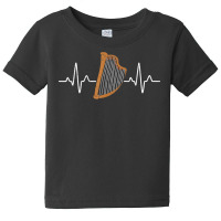 Harp Heartbeat Harpist Musician Musical Instrument T Shirt Baby Tee | Artistshot