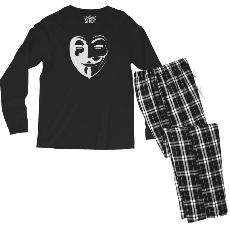 Anonymous Men's Long Sleeve Pajama Set | Artistshot