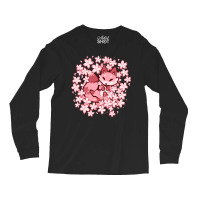 Cherry Blossom Fox Long Sleeve Shirts | Artistshot