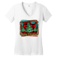 Merry Christmas Background Women's V-neck T-shirt | Artistshot