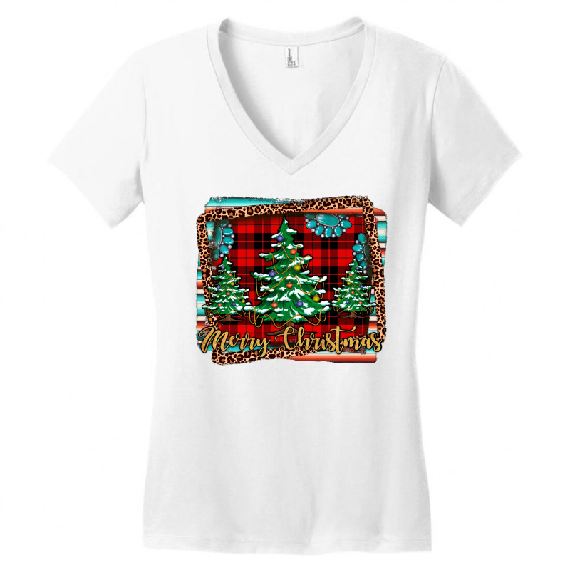 Merry Christmas Background Women's V-neck T-shirt | Artistshot