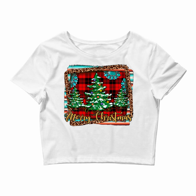 Merry Christmas Background Crop Top | Artistshot