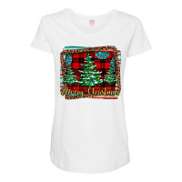 Merry Christmas Background Maternity Scoop Neck T-shirt | Artistshot