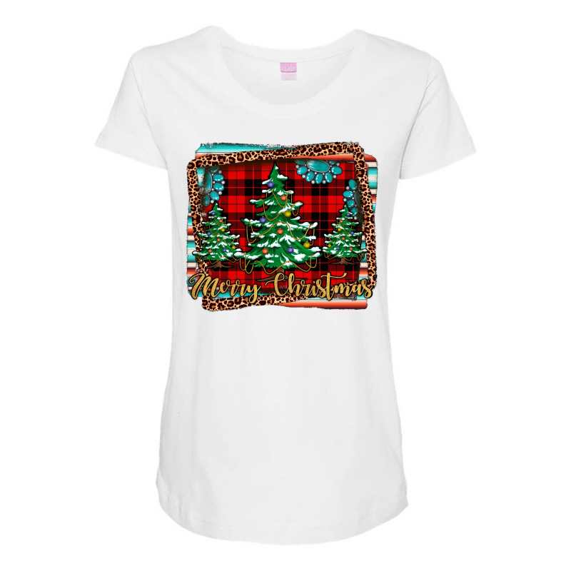 Merry Christmas Background Maternity Scoop Neck T-shirt | Artistshot