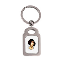 Short Haired Killer Girl Silver Rectangle Keychain | Artistshot