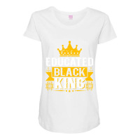 Educated Black King History Month Afro Man Pullover Maternity Scoop Neck T-shirt | Artistshot