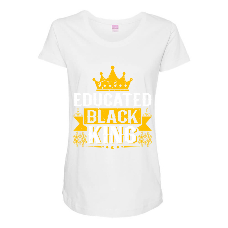 Educated Black King History Month Afro Man Pullover Maternity Scoop Neck T-shirt by bakien89 | Artistshot