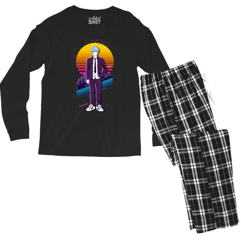 Vintage Photographic Blues Vintage Music Men's Long Sleeve Pajama Set by Foxy-Shop | Artistshot