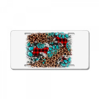 Gemstone Leopard Christmas Background License Plate | Artistshot