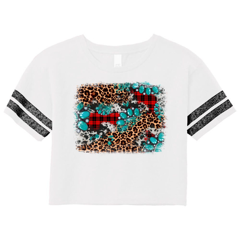 Gemstone Leopard Christmas Background Scorecard Crop Tee | Artistshot