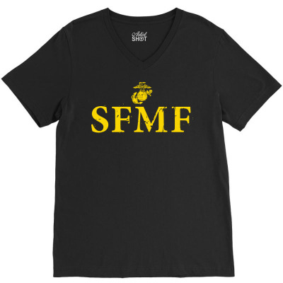 Sfmf Semper Fi Us Marines V-neck Tee Designed By Tee Shop