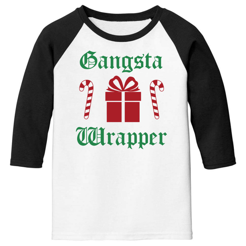 Gangsta Wrapper  Funny Christmas Youth 3/4 Sleeve | Artistshot