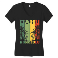 Hawaii Lover Island Palms Oahu Honolulu Hawaiian Tank Top Women's V-neck T-shirt | Artistshot