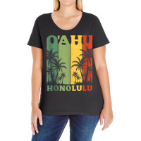 Hawaii Lover Island Palms Oahu Honolulu Hawaiian Tank Top Ladies Curvy T-shirt | Artistshot