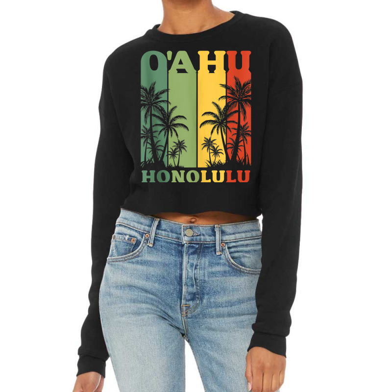 Hawaii Lover Island Palms Oahu Honolulu Hawaiian Tank Top Cropped Sweater by diles | Artistshot