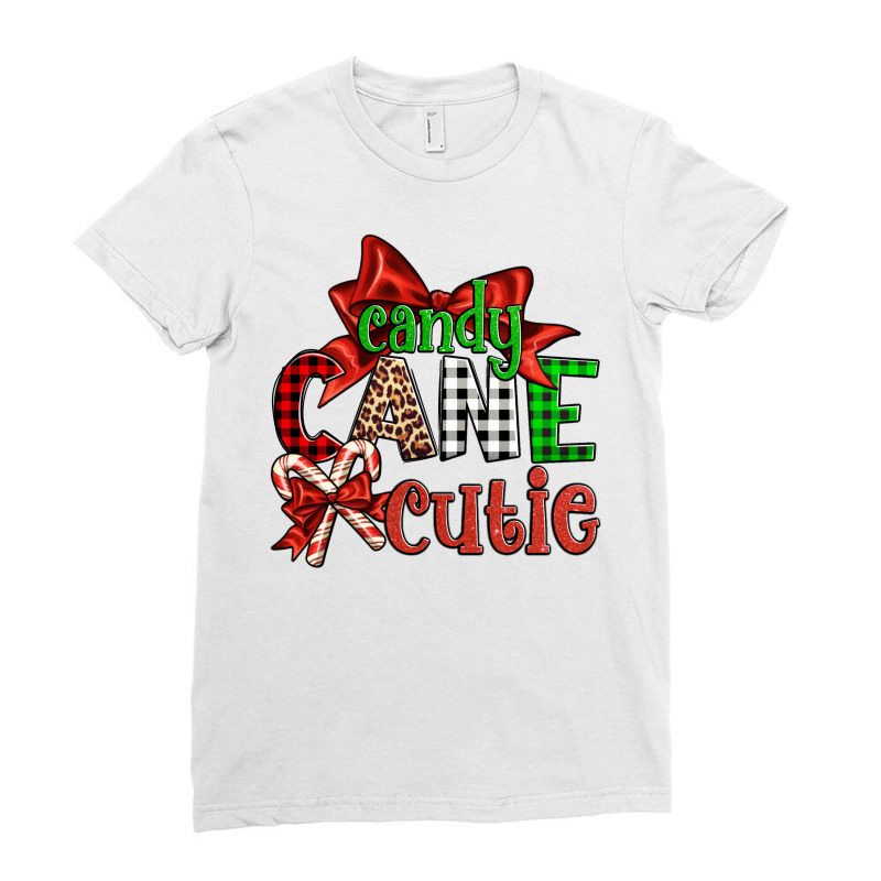 Candy Cane Cutie Christmas Ladies Fitted T-shirt | Artistshot