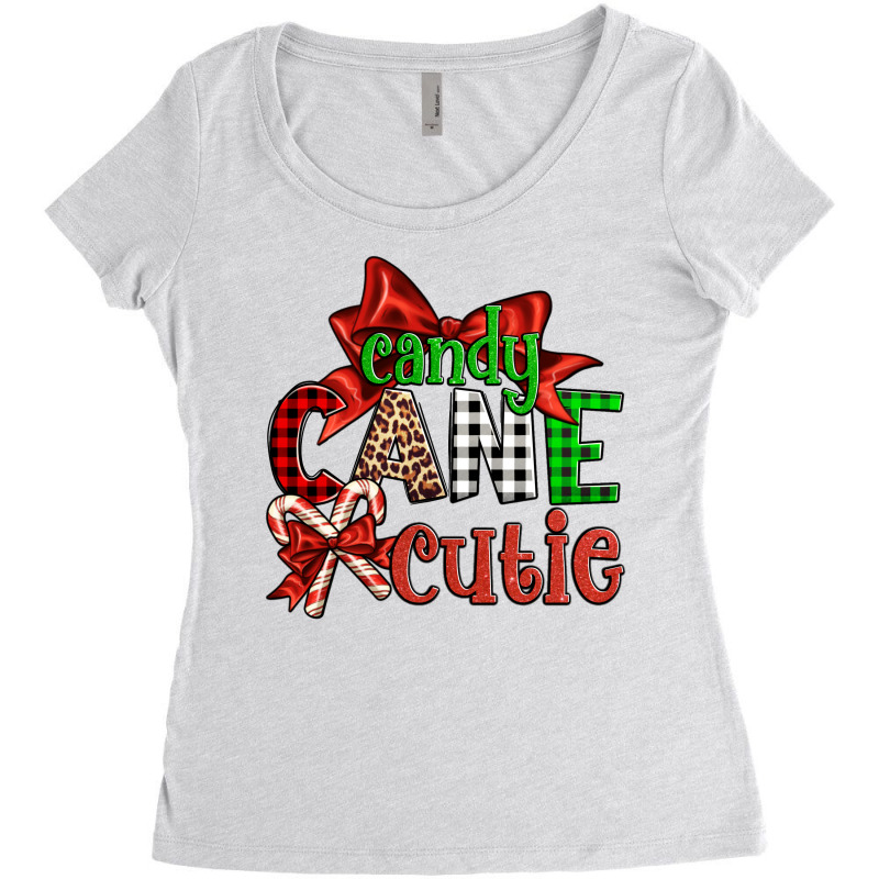 Candy Cane Cutie Christmas Women's Triblend Scoop T-shirt | Artistshot