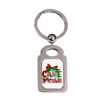 Candy Cane Cutie Christmas Silver Rectangle Keychain | Artistshot