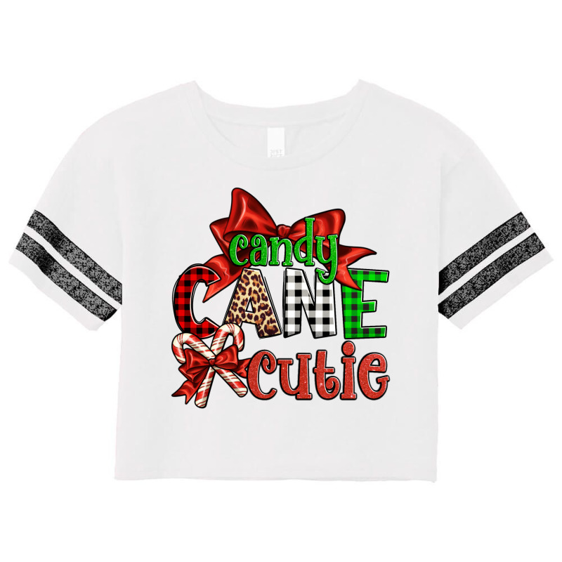 Candy Cane Cutie Christmas Scorecard Crop Tee | Artistshot