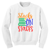 Books Stacks On Stacks Youth Sweatshirt | Artistshot