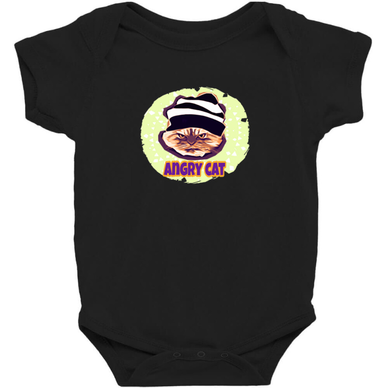 Angry Cat Baby Bodysuit by be cool | Artistshot