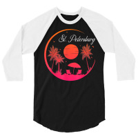 St. Petersburg City Fl Beach Sunset Summer Family Vacation T Shirt 3/4 Sleeve Shirt | Artistshot