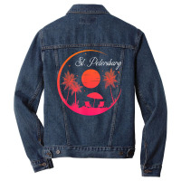 St. Petersburg City Fl Beach Sunset Summer Family Vacation T Shirt Men Denim Jacket | Artistshot