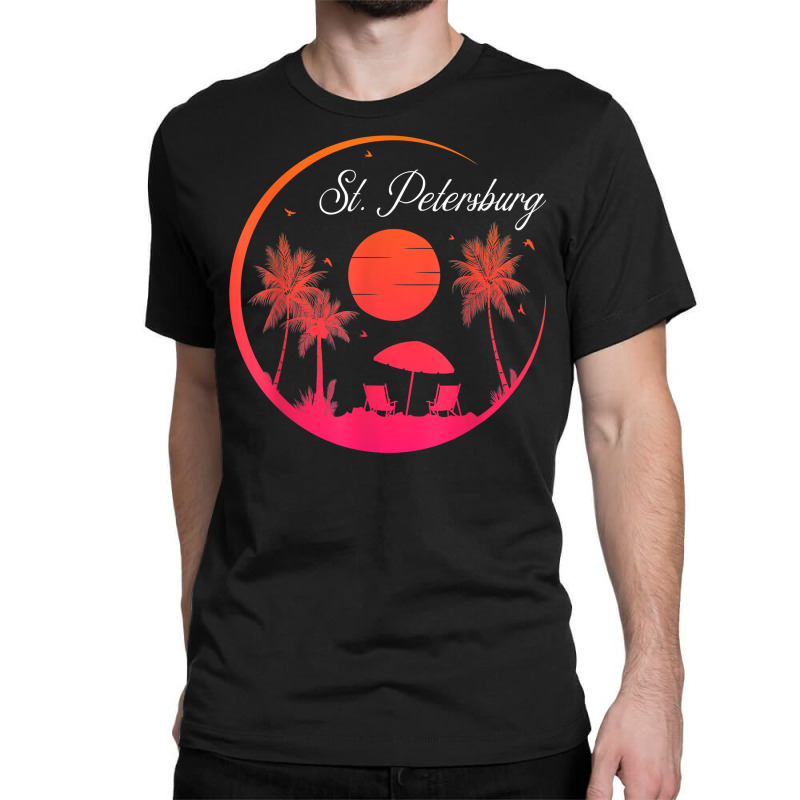 St. Petersburg City Fl Beach Sunset Summer Family Vacation T Shirt Classic T-shirt by atereldoegevbm | Artistshot