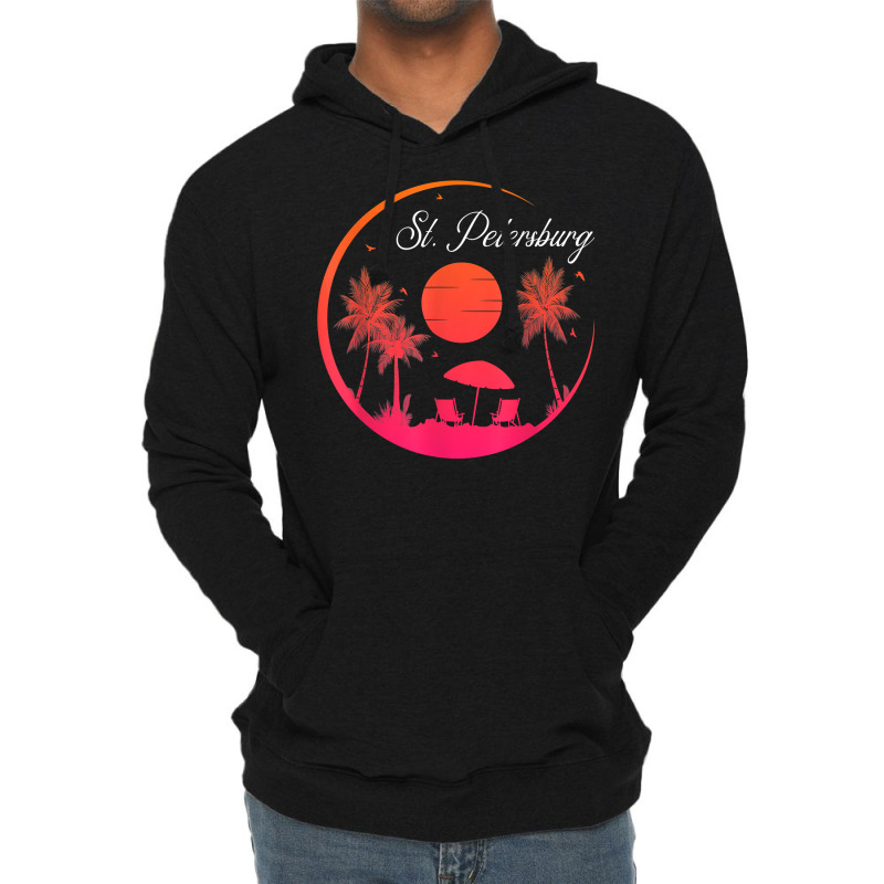 St. Petersburg City Fl Beach Sunset Summer Family Vacation T Shirt Lightweight Hoodie by atereldoegevbm | Artistshot