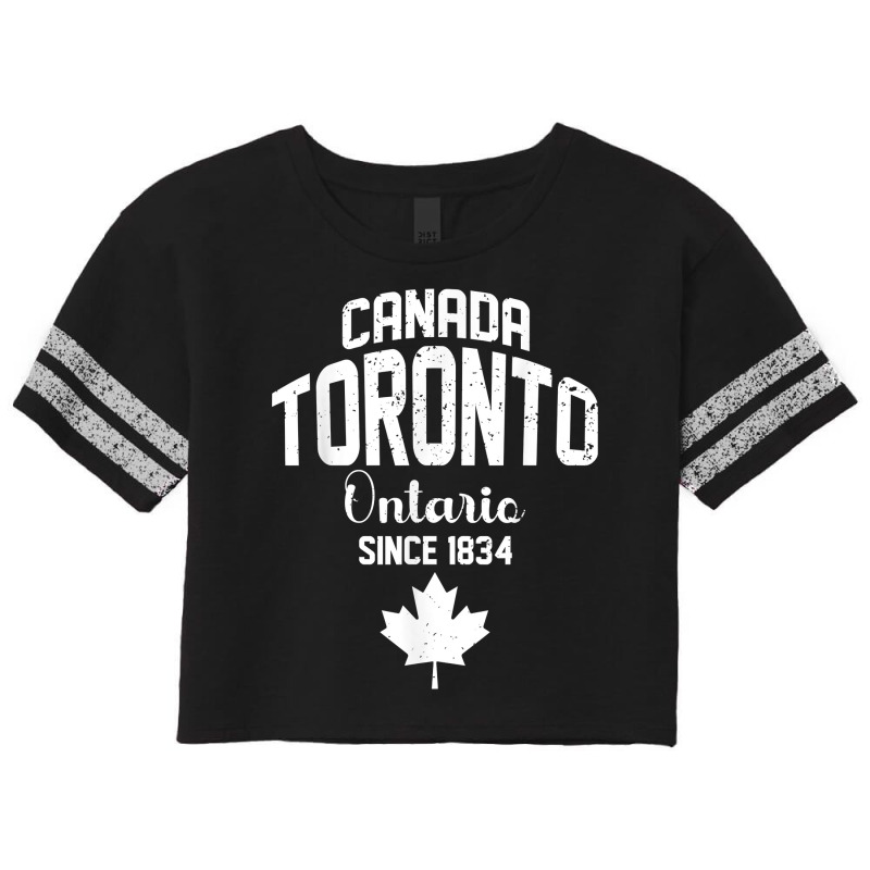 Toronto Ontario 1834 Canada Maple Leaf Canadian T Shirt Scorecard Crop Tee by hustonfkobar3 | Artistshot