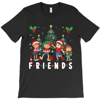 Friends In Christmas T-shirt Designed By Bariteau Hannah