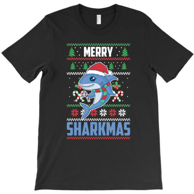 Merry Sharkmas T-shirt Designed By Bariteau Hannah