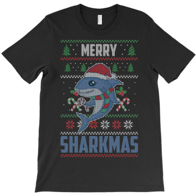 Merry Sharkmas T-shirt Designed By Bariteau Hannah