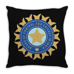 cricket india crest Throw Pillow | Artistshot