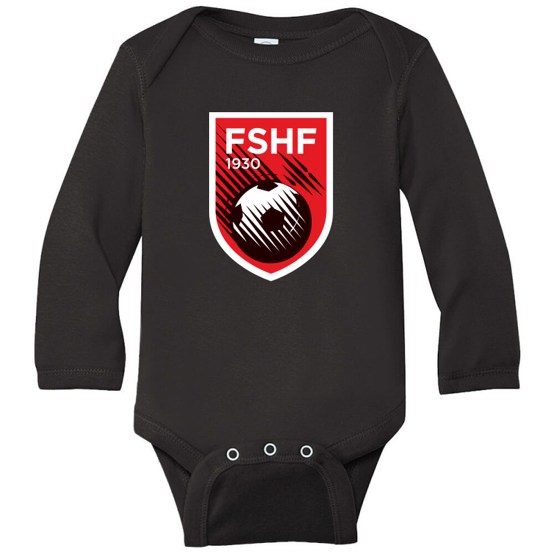 Albanian Football Association Long Sleeve Baby Bodysuit by debantan | Artistshot