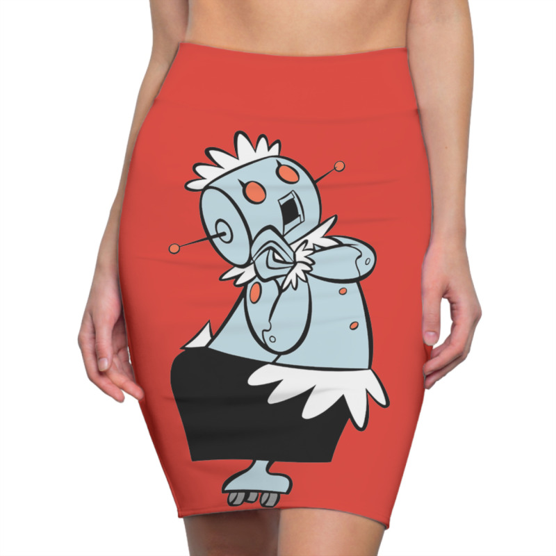 The Jetsons Funny Robot Cartoon Pencil Skirts | Artistshot
